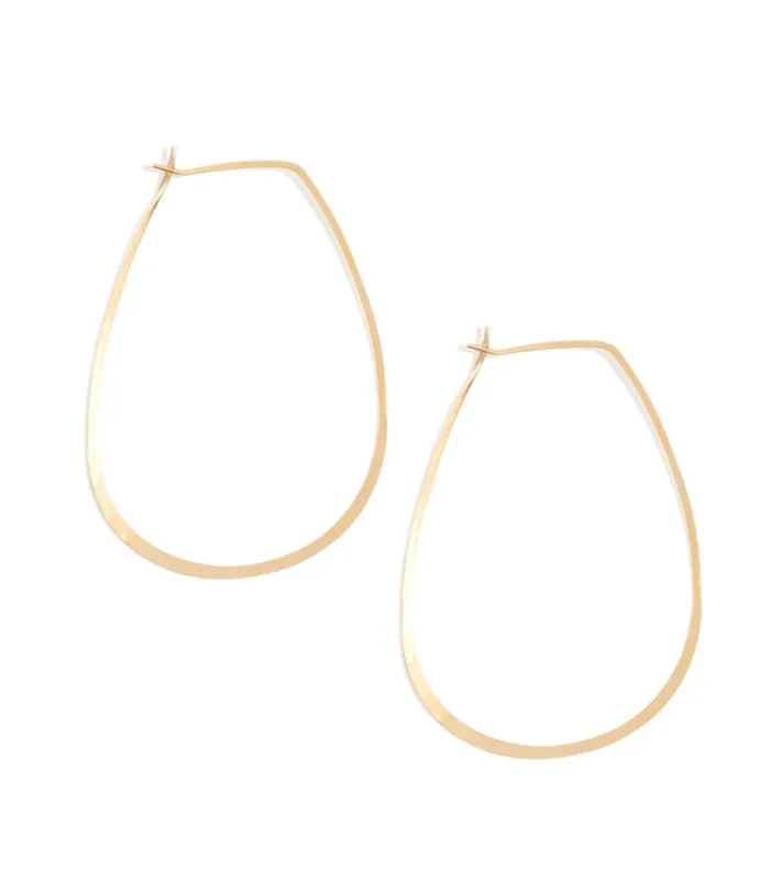 1.5 Inch Teardrop Hoop Earrings sold by Melissa Joy Manning