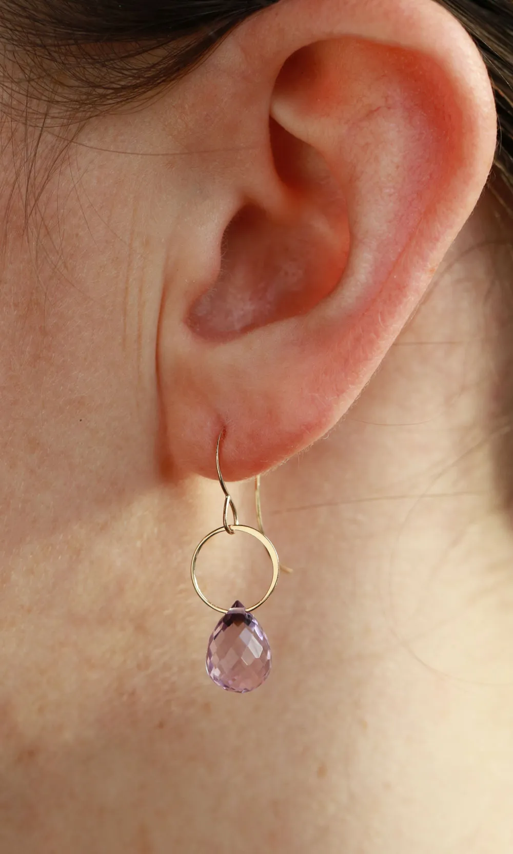 Rose Amethyst Single Drop Earrings sold by Melissa Joy Manning product image thumbnail 2