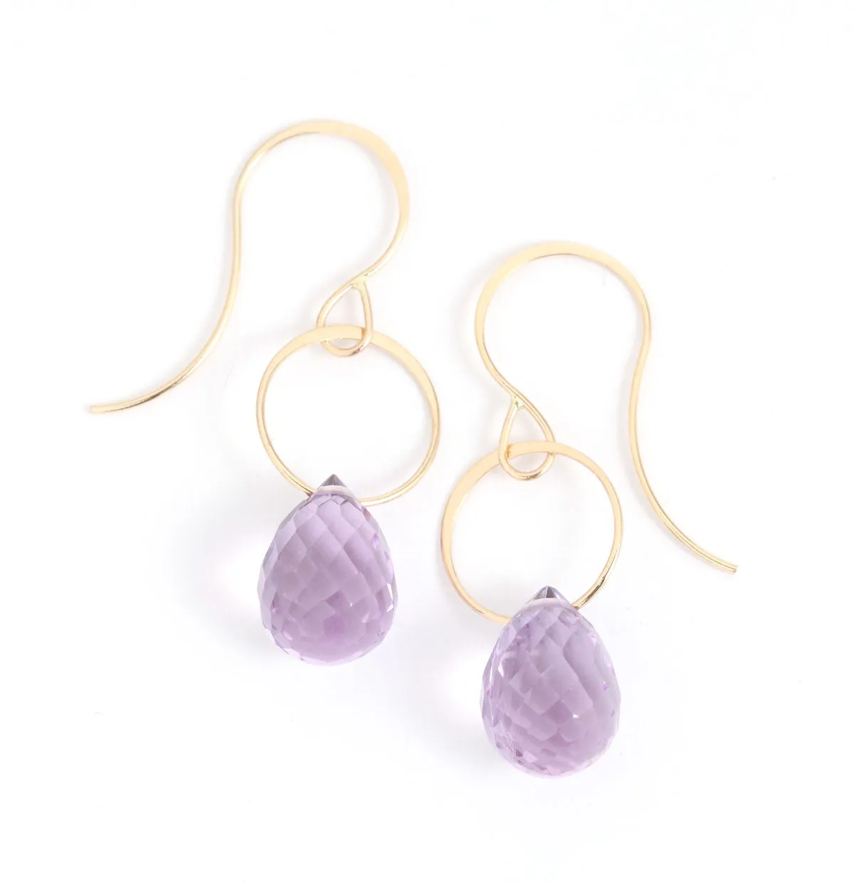 Rose Amethyst Single Drop Earrings sold by Melissa Joy Manning