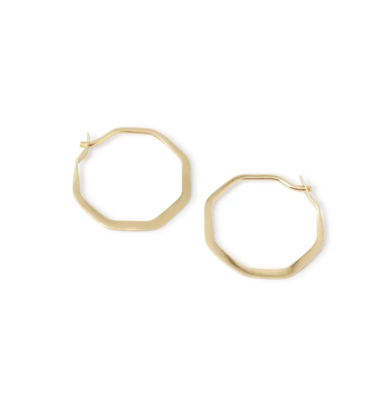 1/2 Inch Octagon Hoop Earrings sold by Melissa Joy Manning