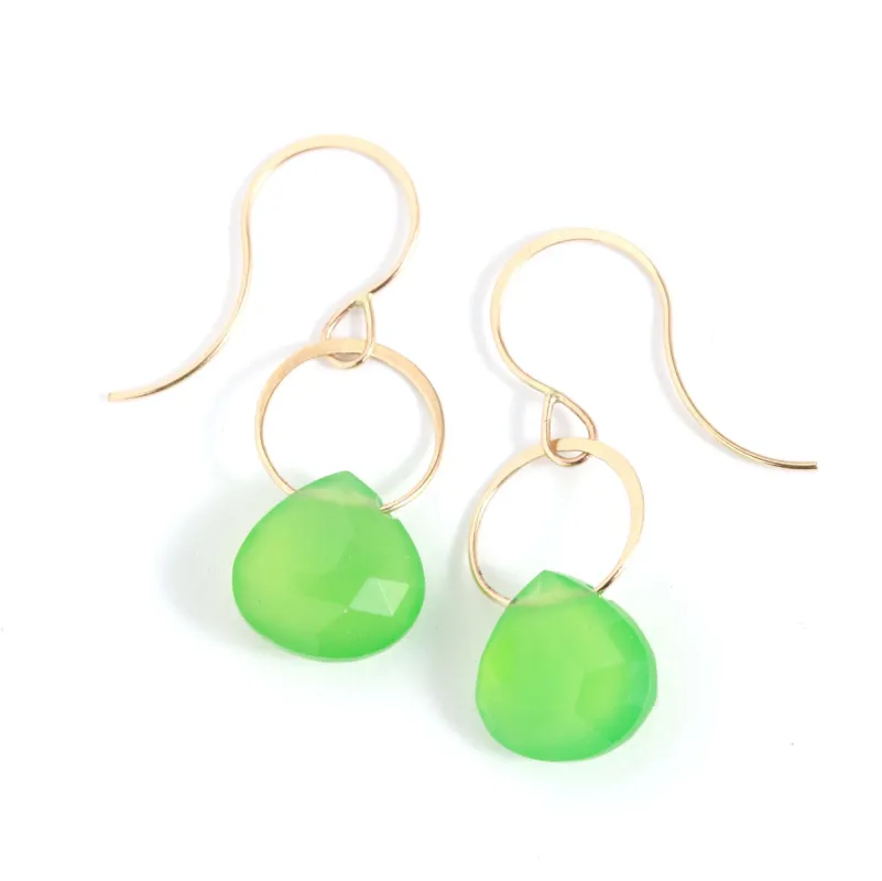 Chrysoprase Single Drop Earrings sold by Melissa Joy Manning