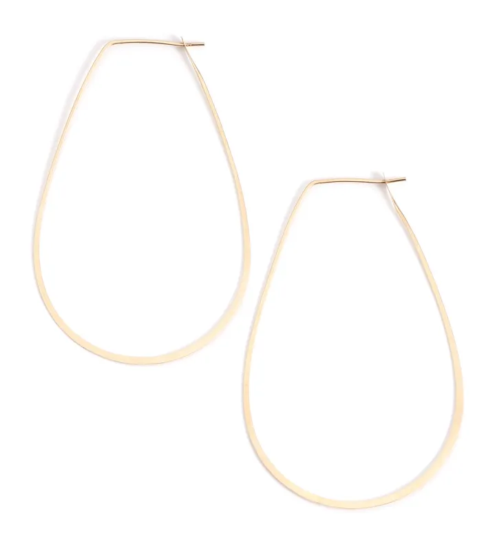 2.75 Inch Teardrop Hoop Earrings sold by Melissa Joy Manning