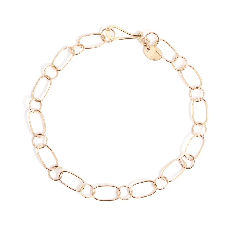 Oval and Round Link Chain Bracelet sold by Melissa Joy Manning