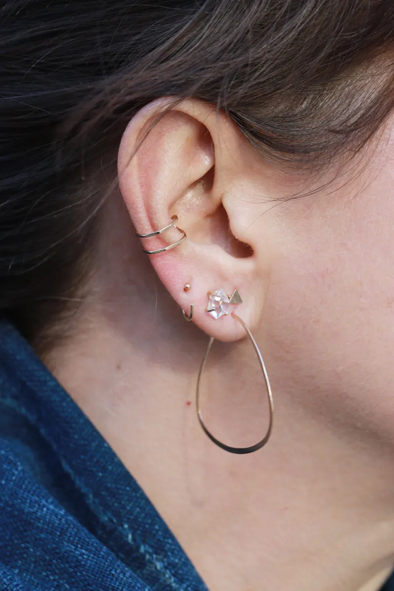 Prong set Herkimer Diamond Stud Earrings sold by Melissa Joy Manning product image thumbnail 2