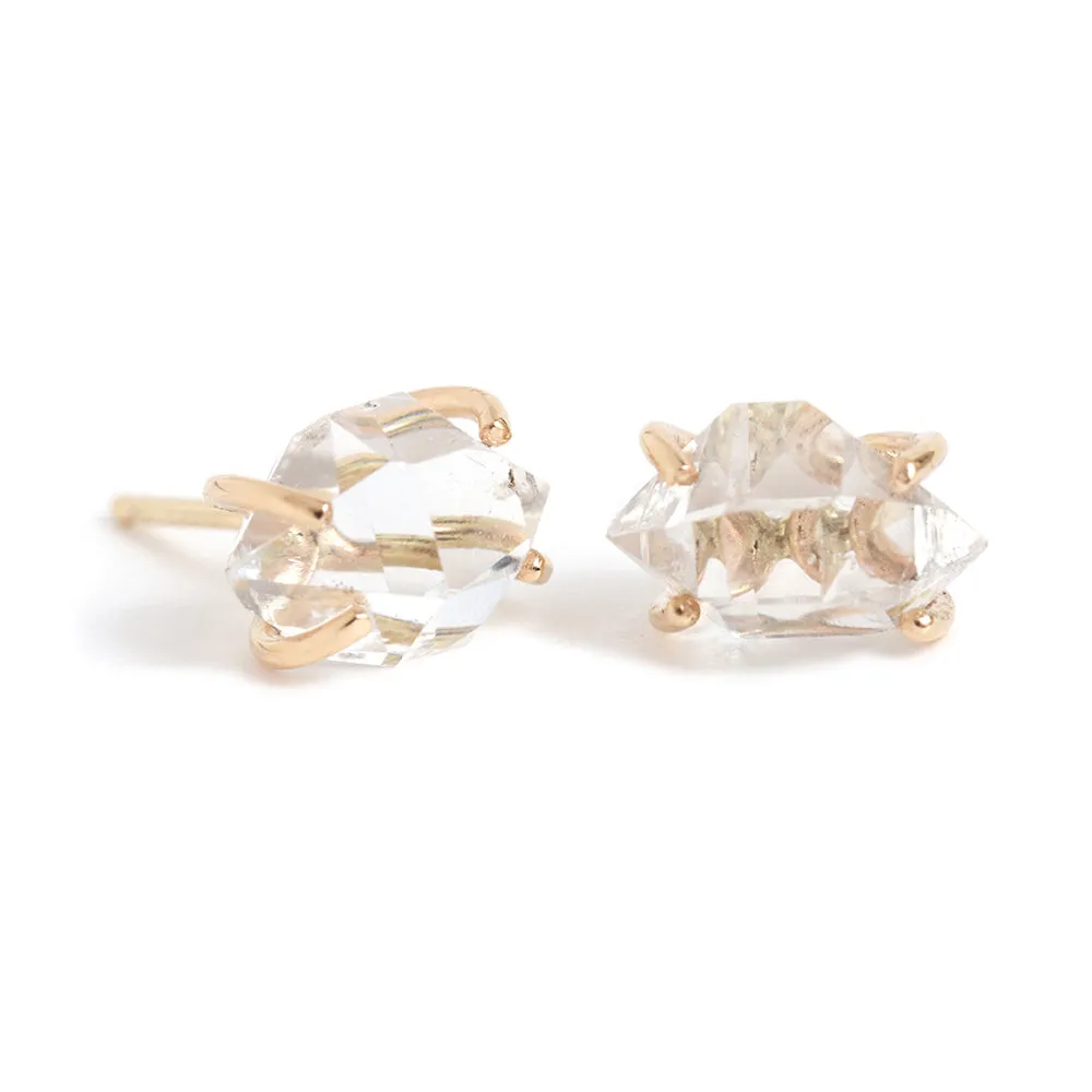 Prong set Herkimer Diamond Stud Earrings sold by Melissa Joy Manning