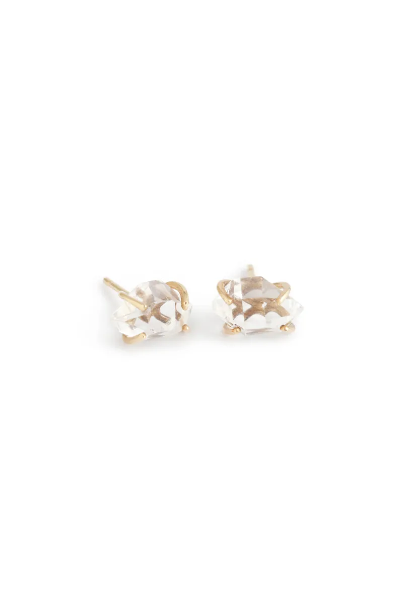 Prong set Herkimer Diamond Stud Earrings sold by Melissa Joy Manning product image thumbnail 4