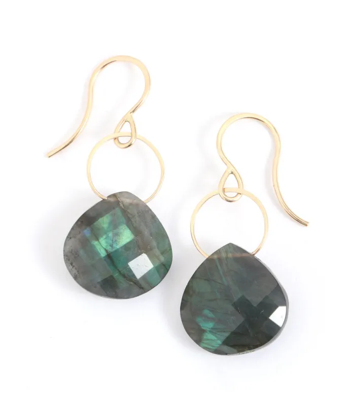 Large Labradorite Single Drop Earrings sold by Melissa Joy Manning