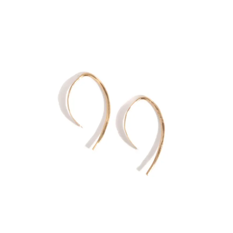 1/2 Inch Wishbone Hoop Earrings sold by Melissa Joy Manning
