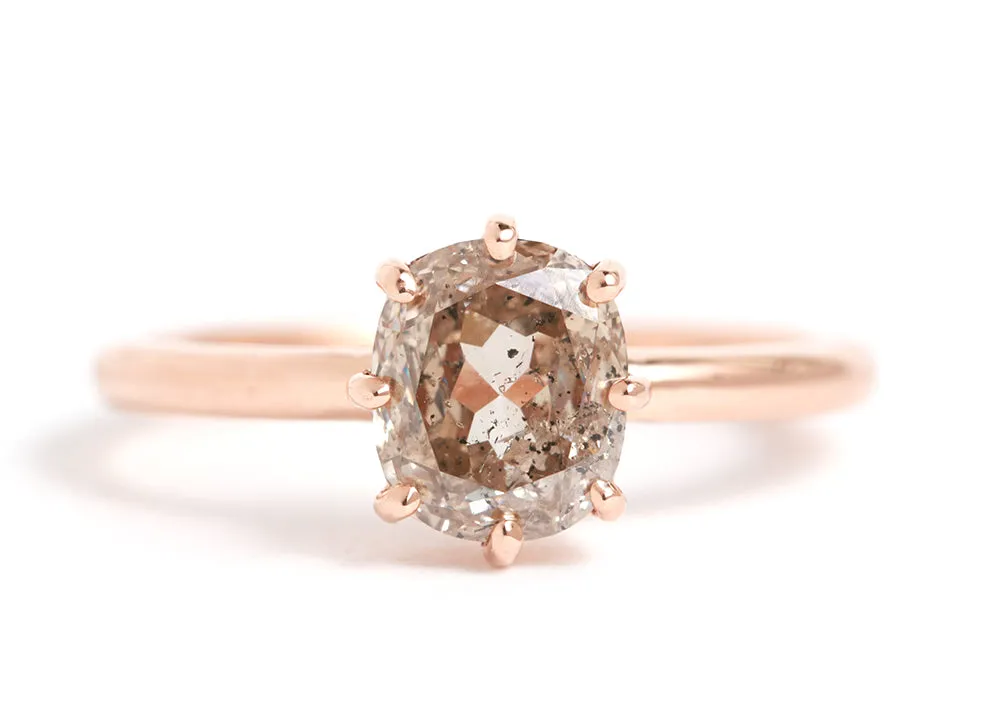 Cushion Cut Rosy Champagne Diamond Ring sold by Melissa Joy Manning