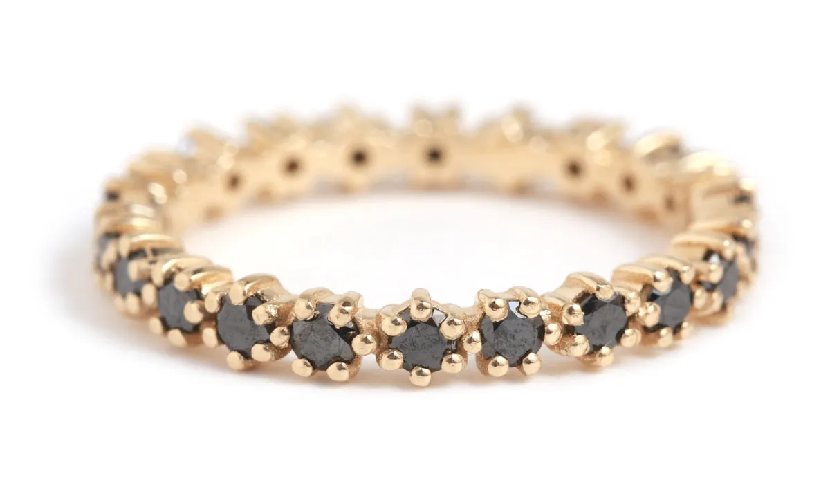 Black Diamond Eternity Band - 14k Yellow Gold sold by Melissa Joy Manning