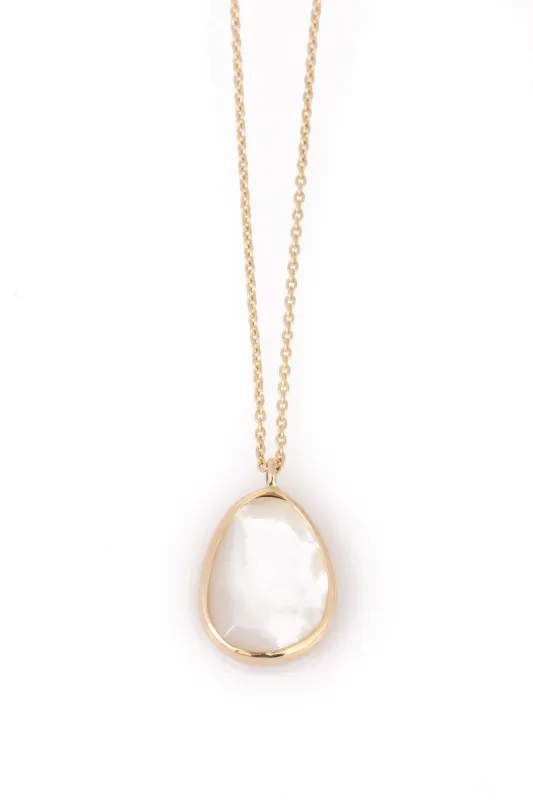 Large Freeform Mother of Pearl Necklace made by Melissa Joy Manning