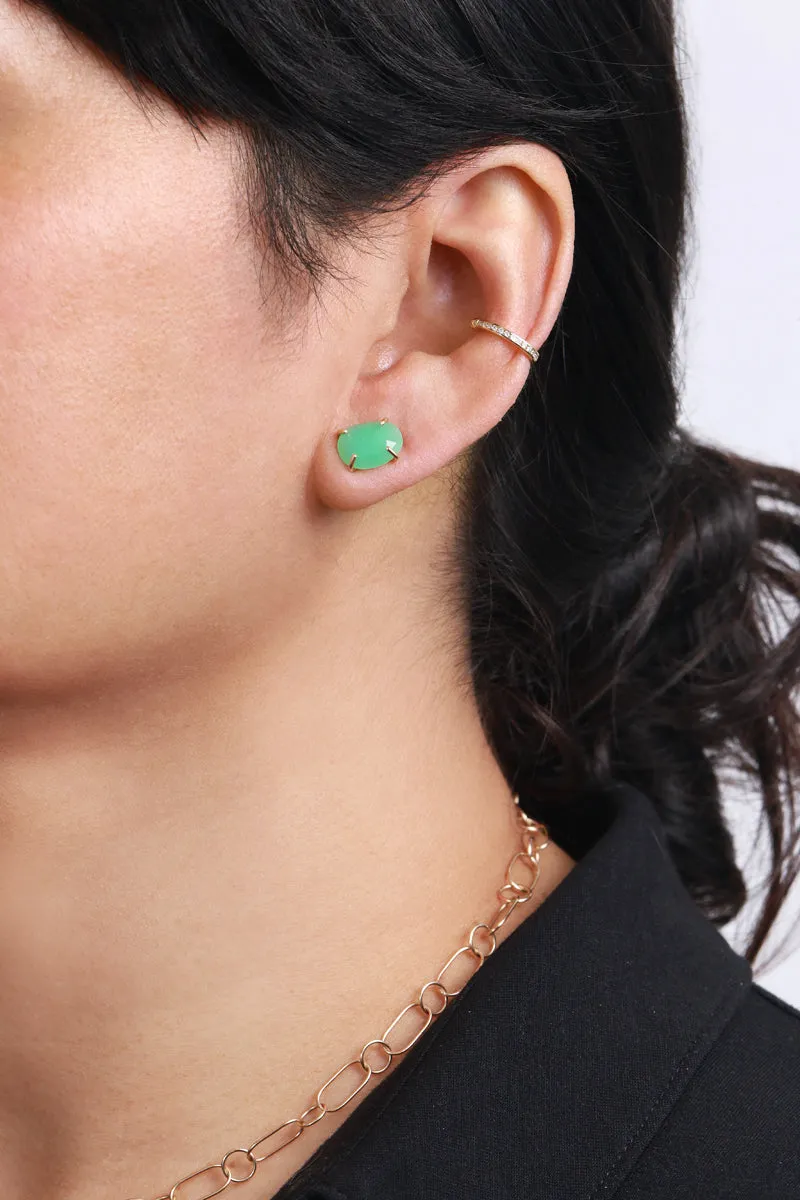 Prong Set Chrysoprase Stud Earrings sold by Melissa Joy Manning product image thumbnail 2