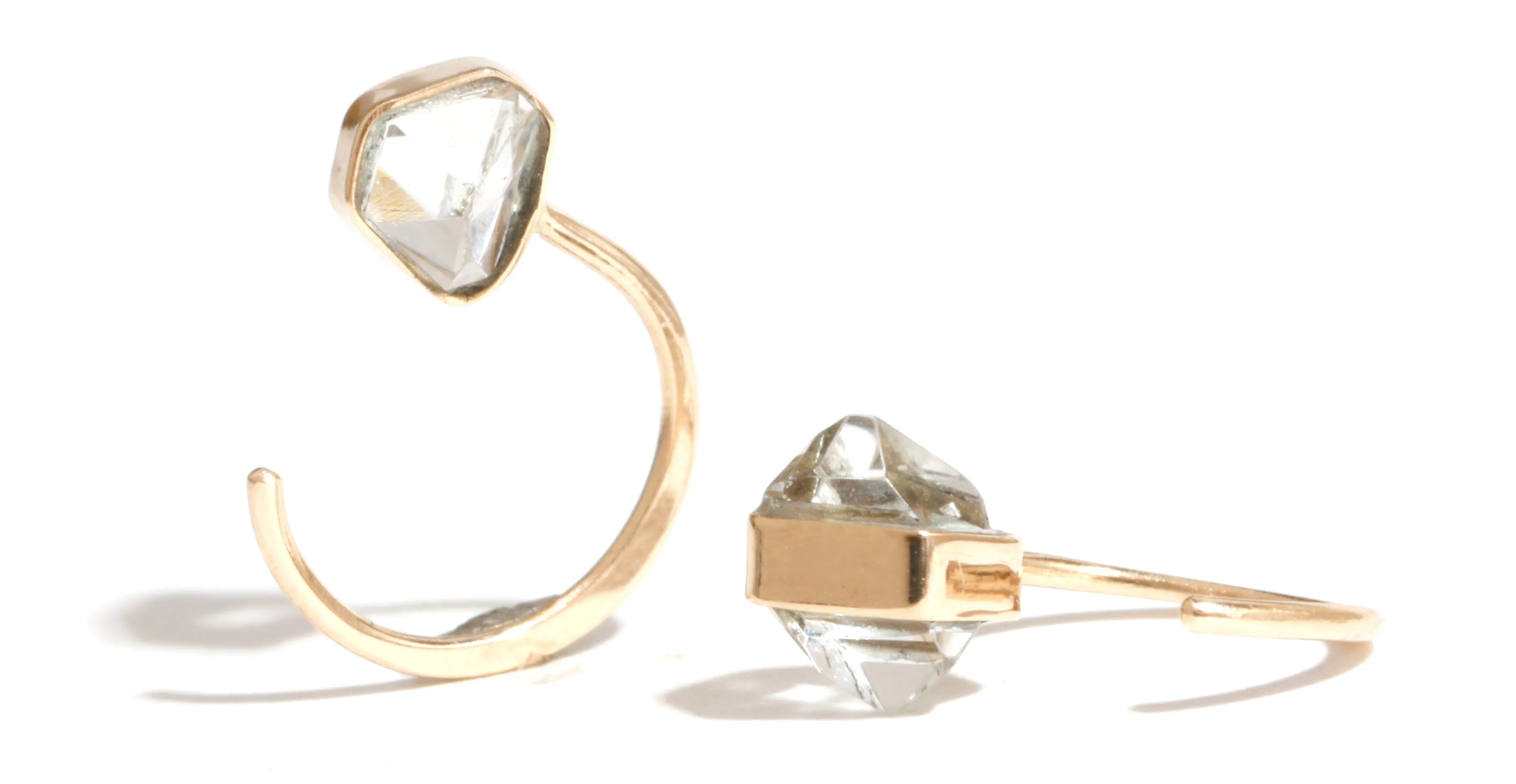 Herkimer Cut White Topaz Hugs sold by Melissa Joy Manning