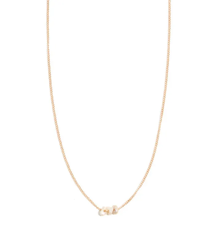 Tiny Pearl Necklace made by Melissa Joy Manning