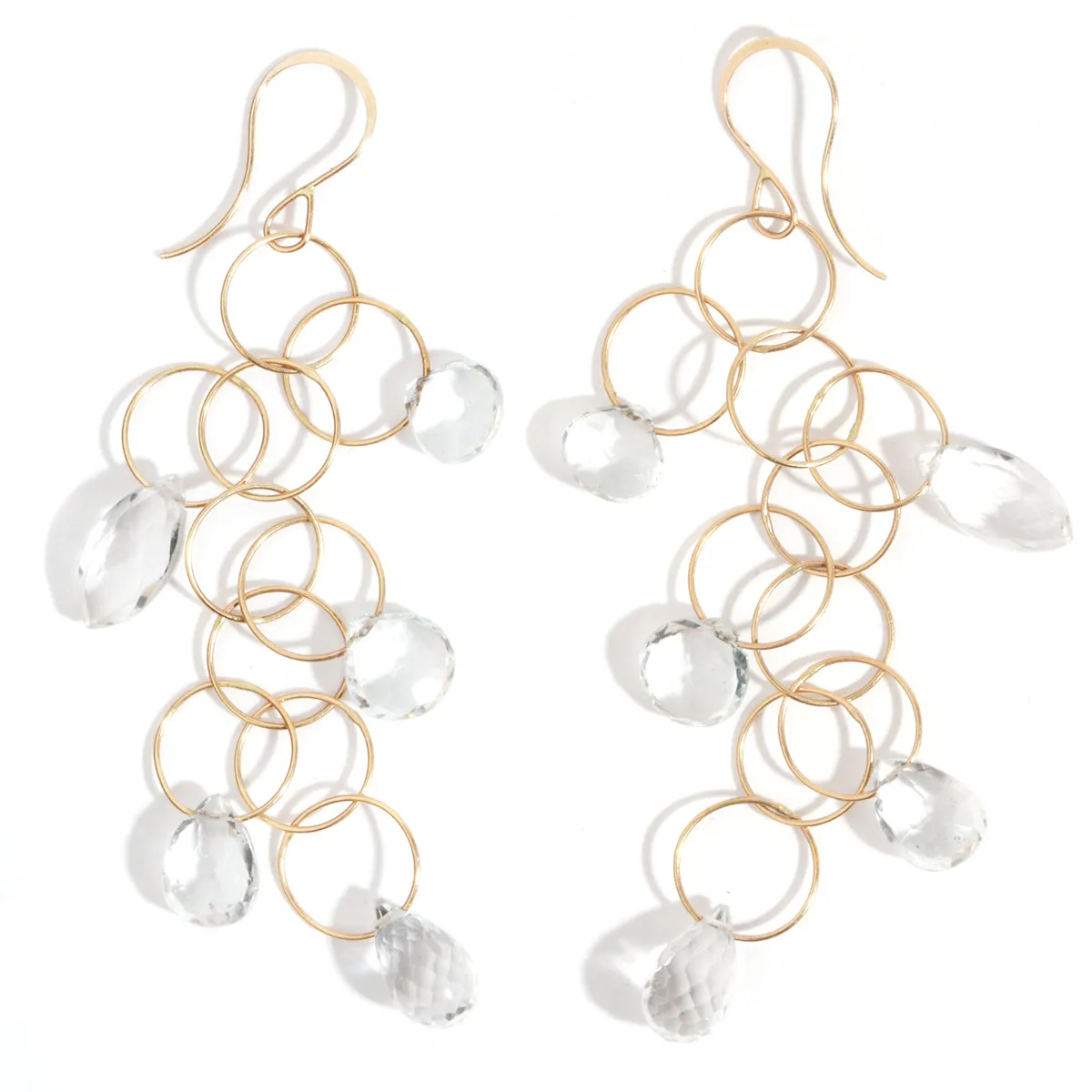 Five drop white topaz earrings sold by Melissa Joy Manning