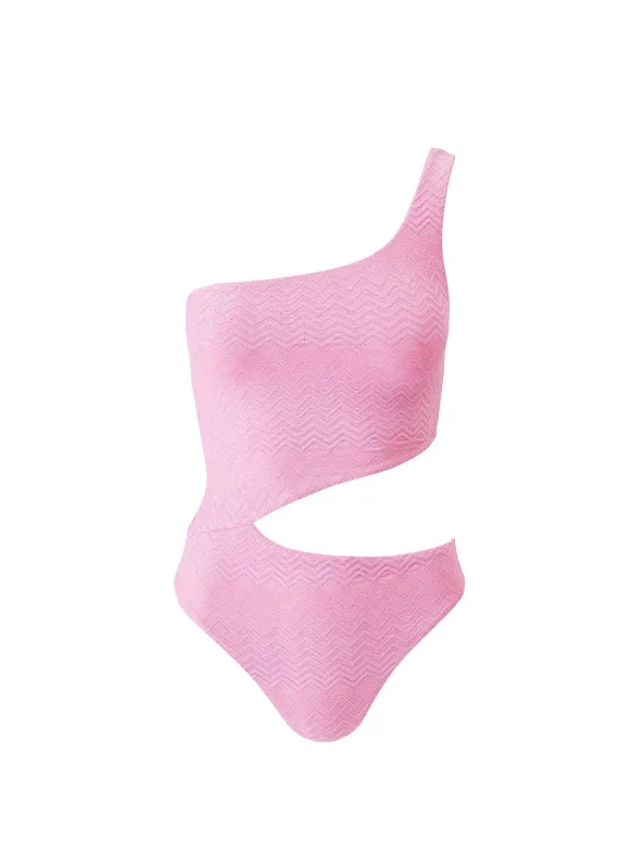 Nassau Pink Zigzag Swimsuit sold by Melissa Odabash