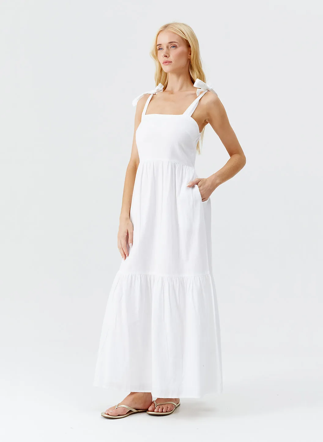 Posie White Dress sold by Melissa Odabash product image thumbnail 3