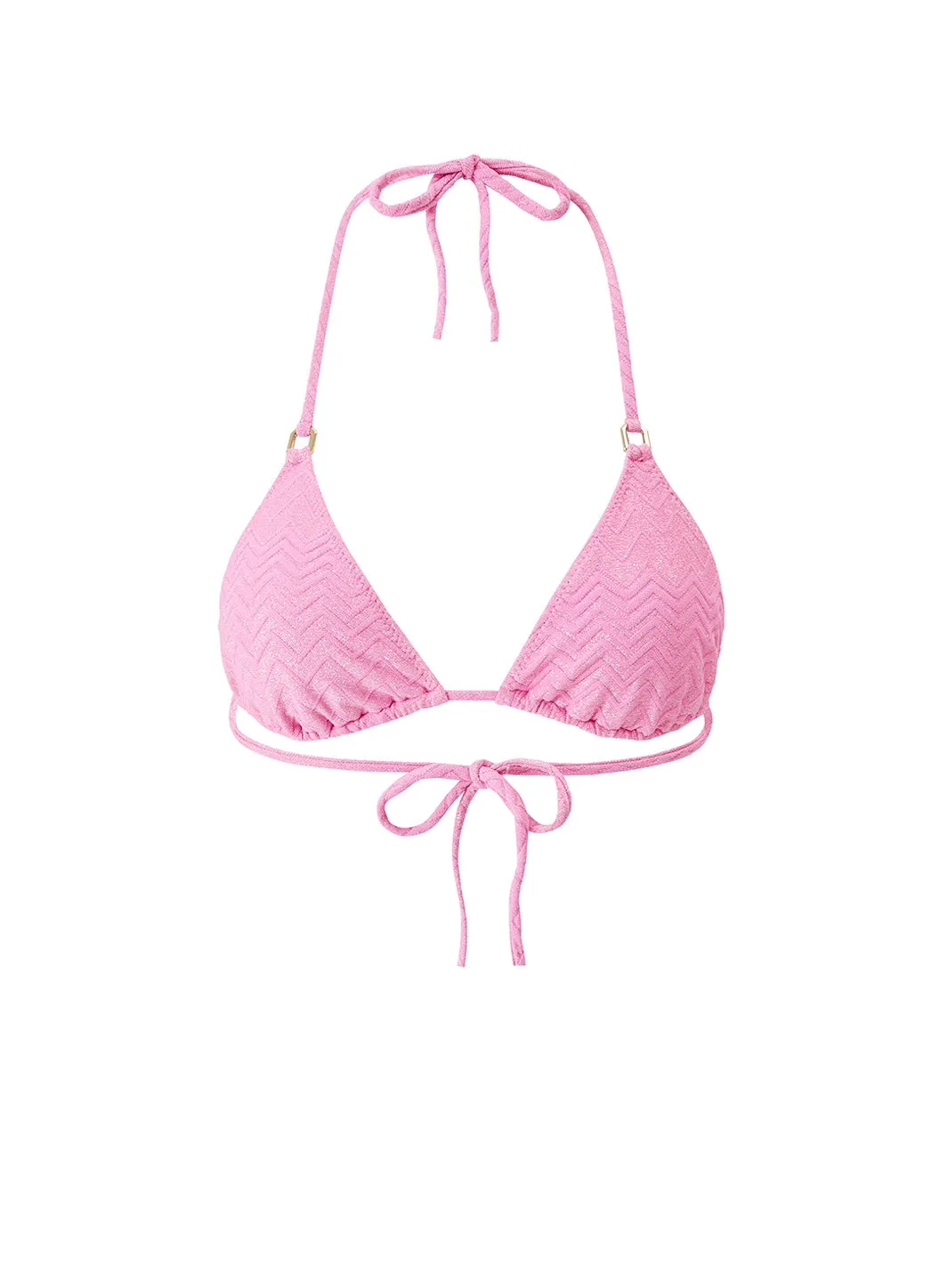 Maine Pink Zigzag Bikini Top sold by Melissa Odabash