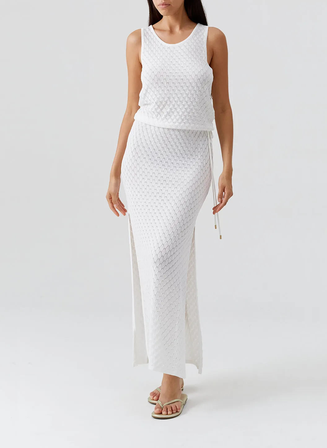 Exclusive Mia Cream Dress sold by Melissa Odabash product image thumbnail 4