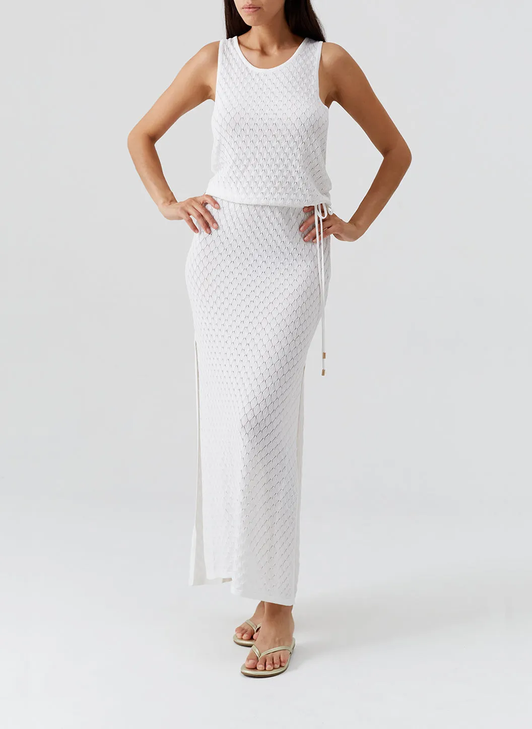 Exclusive Mia Cream Dress sold by Melissa Odabash product image thumbnail 2