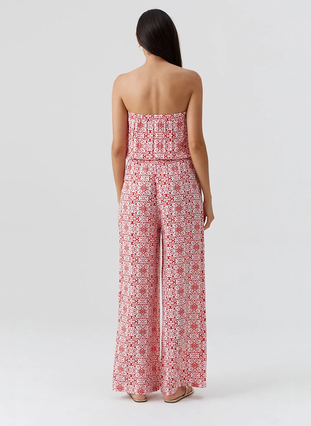 Exclusive Naomi Amalfi Red Jumpsuit sold by Melissa Odabash product image thumbnail 3