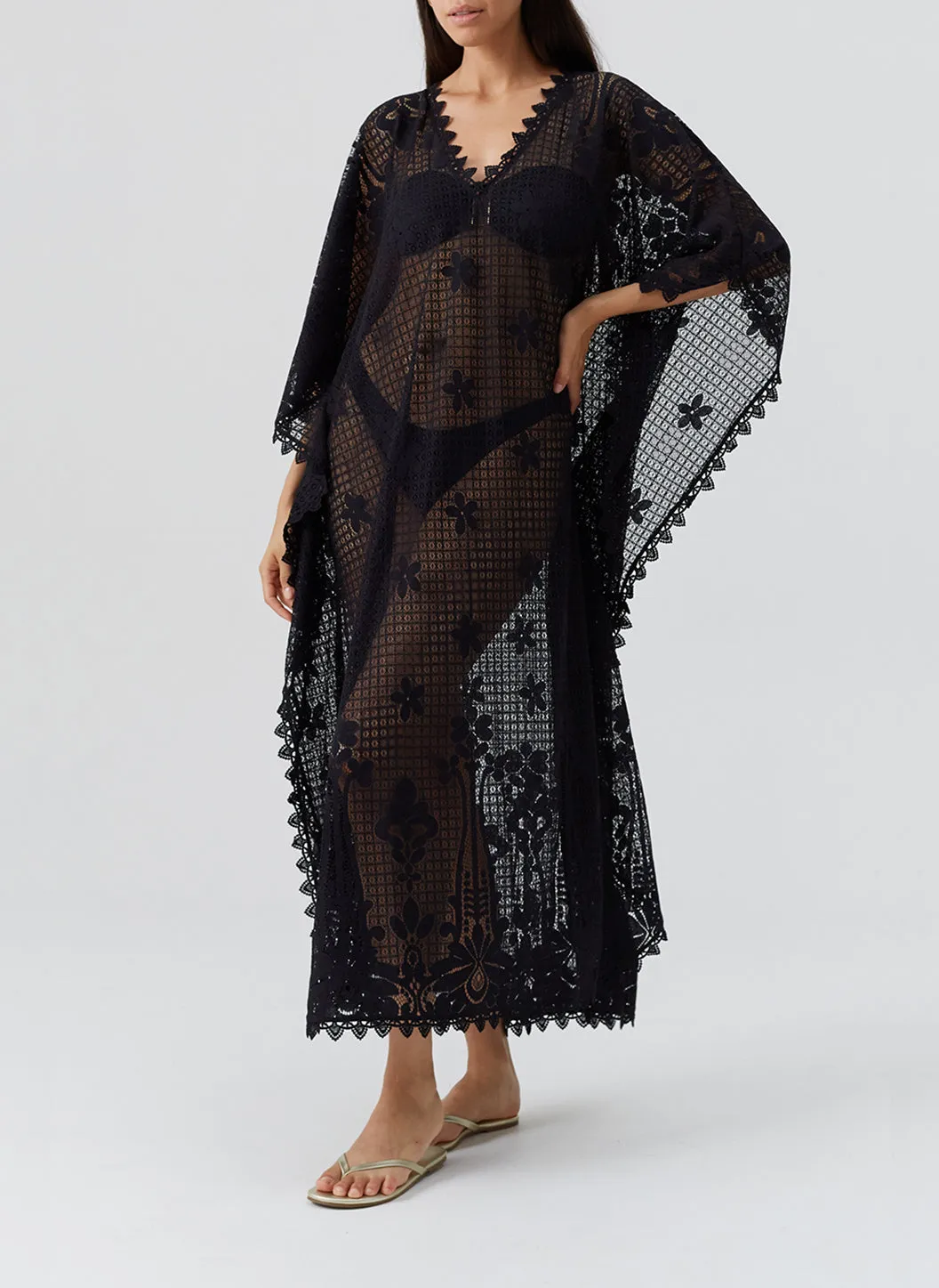 Exclusive Josephine Black Kaftan sold by Melissa Odabash product image thumbnail 4