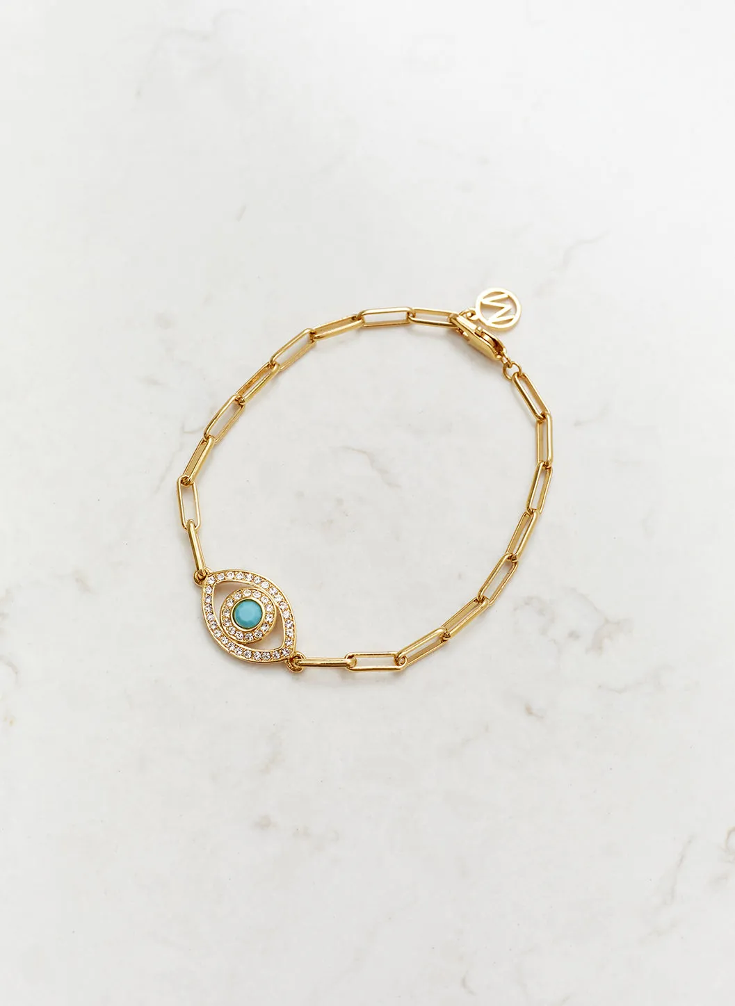 Gold Chain Eye Bracelet sold by Melissa Odabash product image thumbnail 2