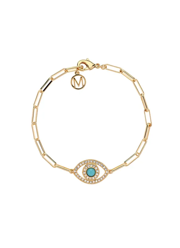 Gold Chain Eye Bracelet sold by Melissa Odabash