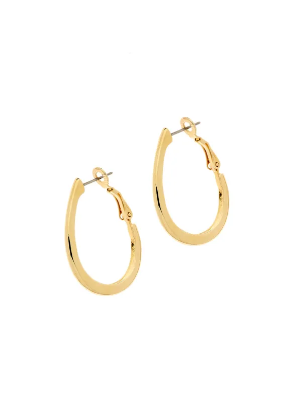 Gold Oval Hoop Earrings sold by Melissa Odabash
