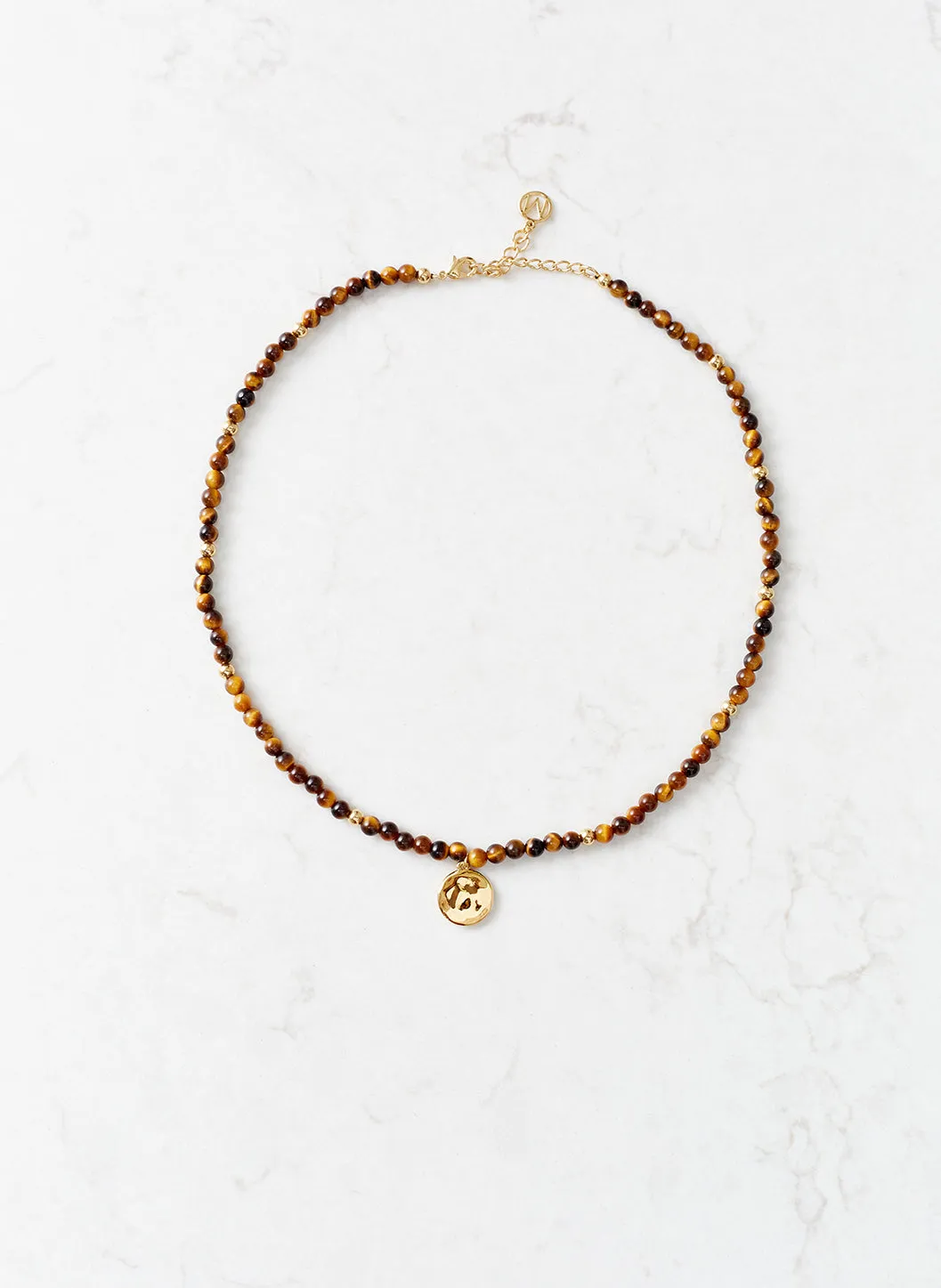 Tigers Eye Beaded Disc Necklace sold by Melissa Odabash product image thumbnail 2