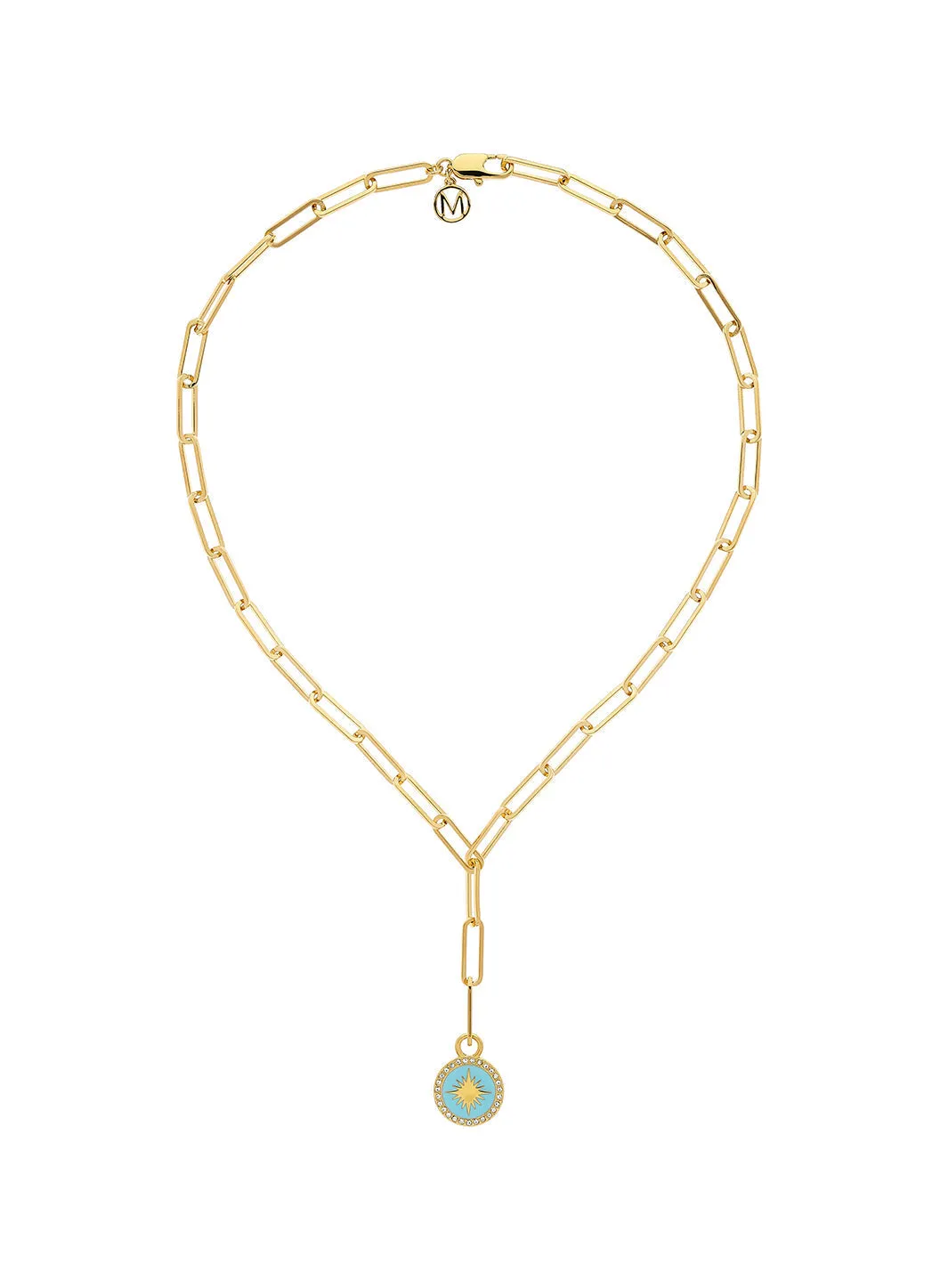 Gold Turquoise Charm Necklace sold by Melissa Odabash