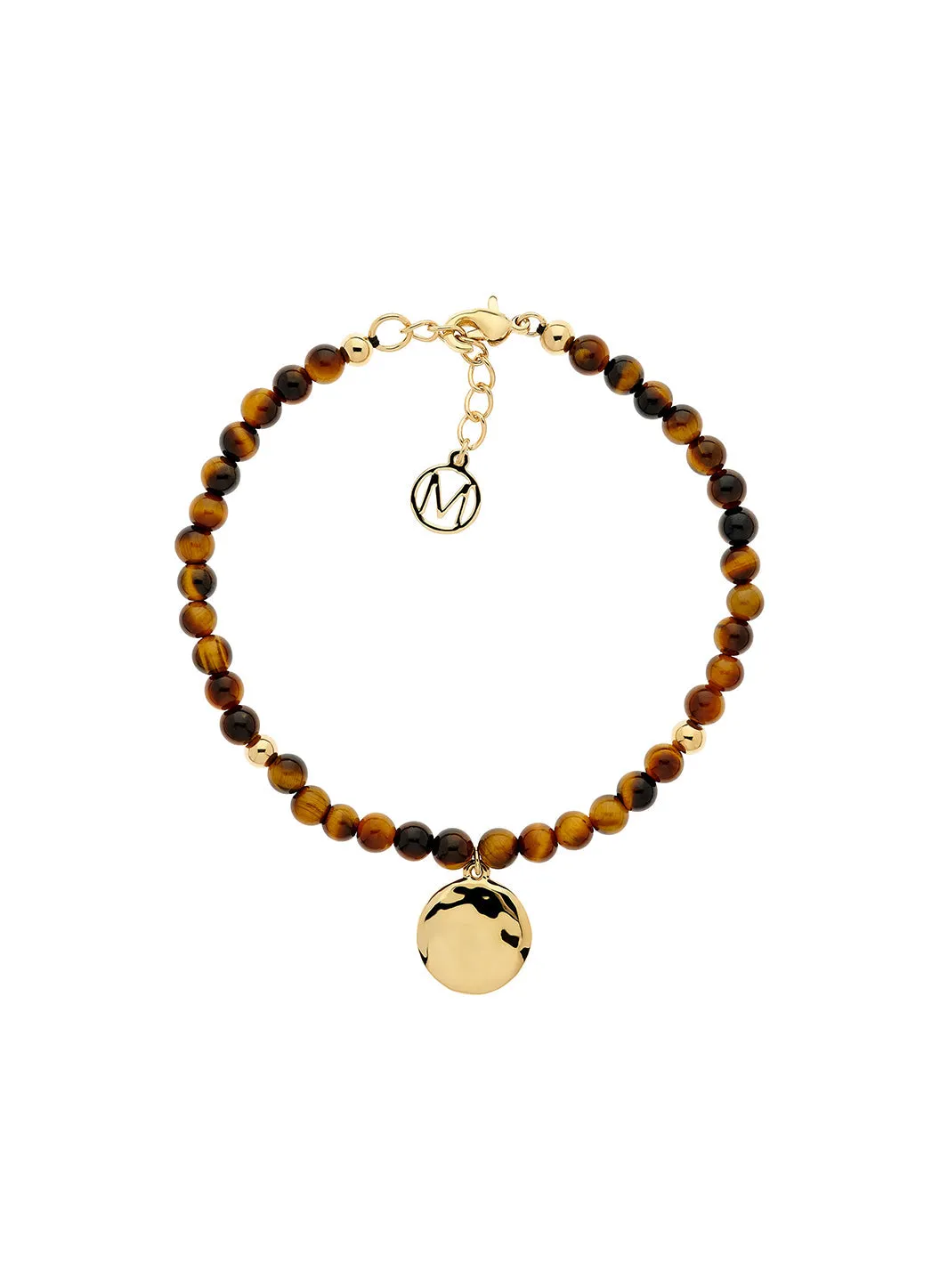 Tigers Eye Beaded Disc Bracelet sold by Melissa Odabash