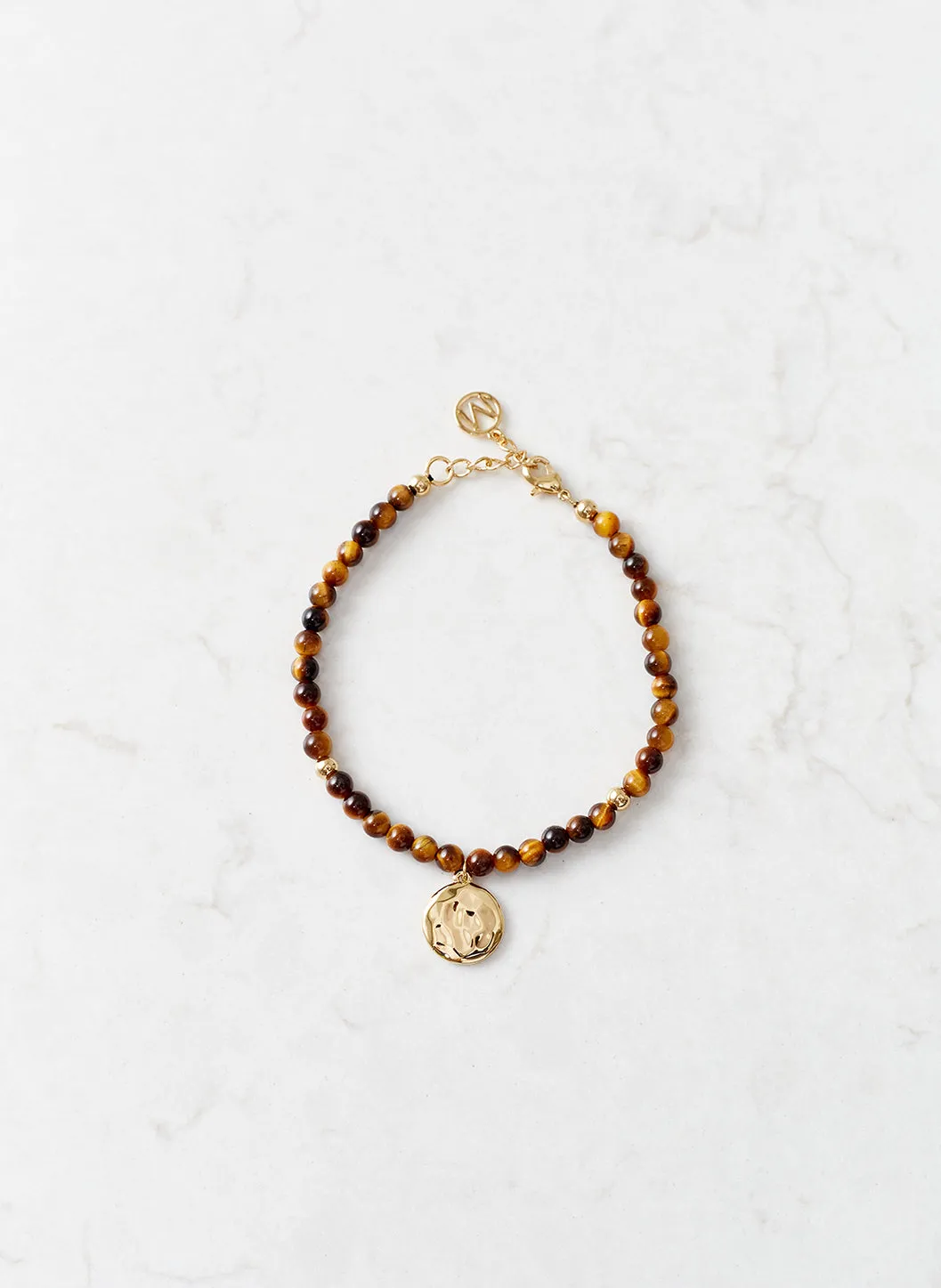 Tigers Eye Beaded Disc Bracelet sold by Melissa Odabash product image thumbnail 2