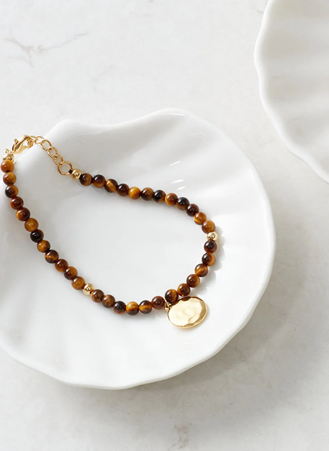 Tigers Eye Beaded Disc Bracelet sold by Melissa Odabash product image thumbnail 3