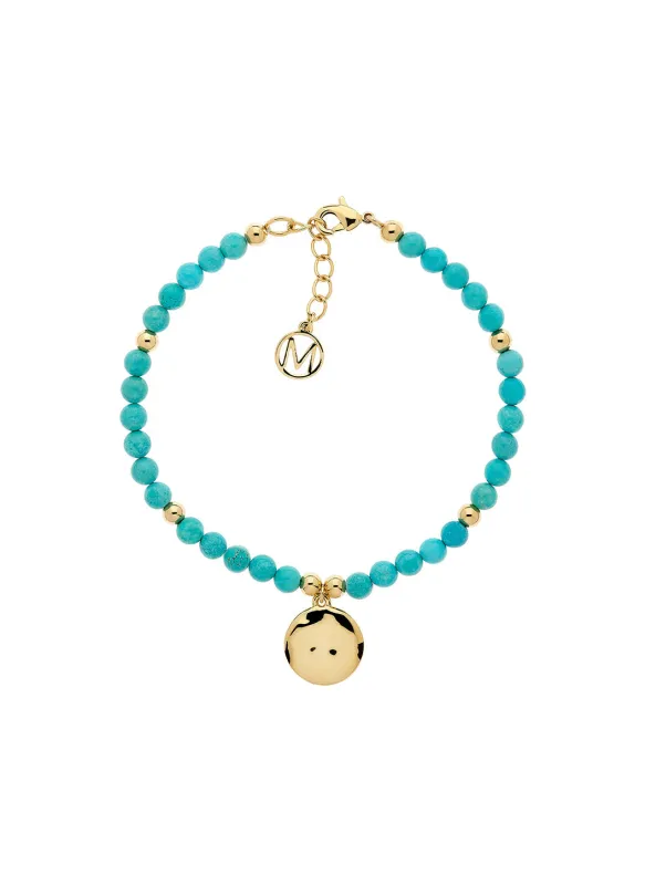 Turquoise Beaded Disc Bracelet sold by Melissa Odabash