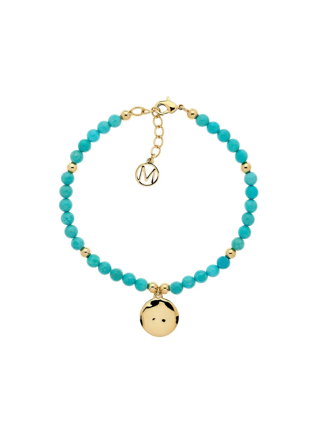Turquoise Beaded Disc Bracelet sold by Melissa Odabash