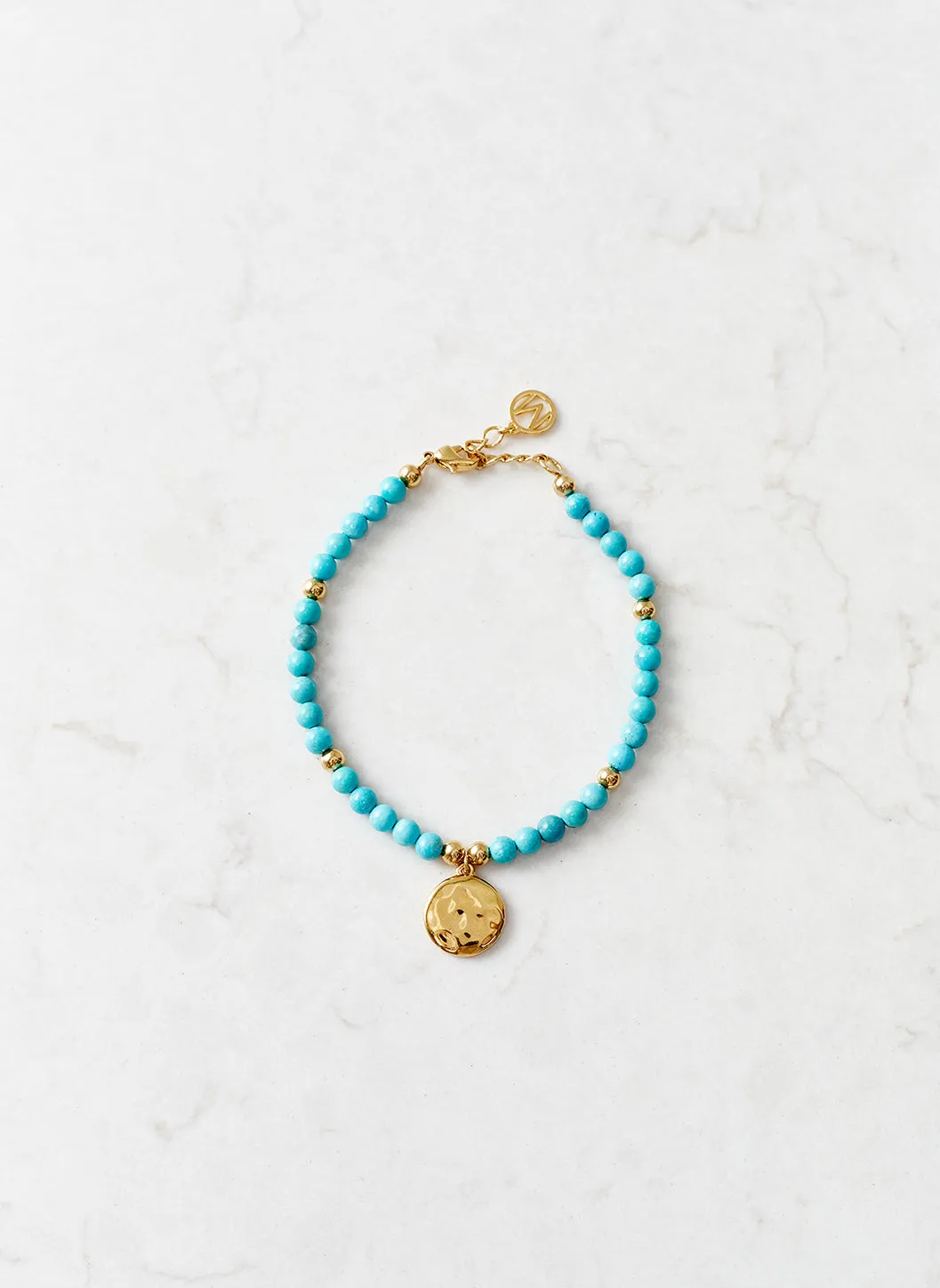 Turquoise Beaded Disc Bracelet sold by Melissa Odabash product image thumbnail 2