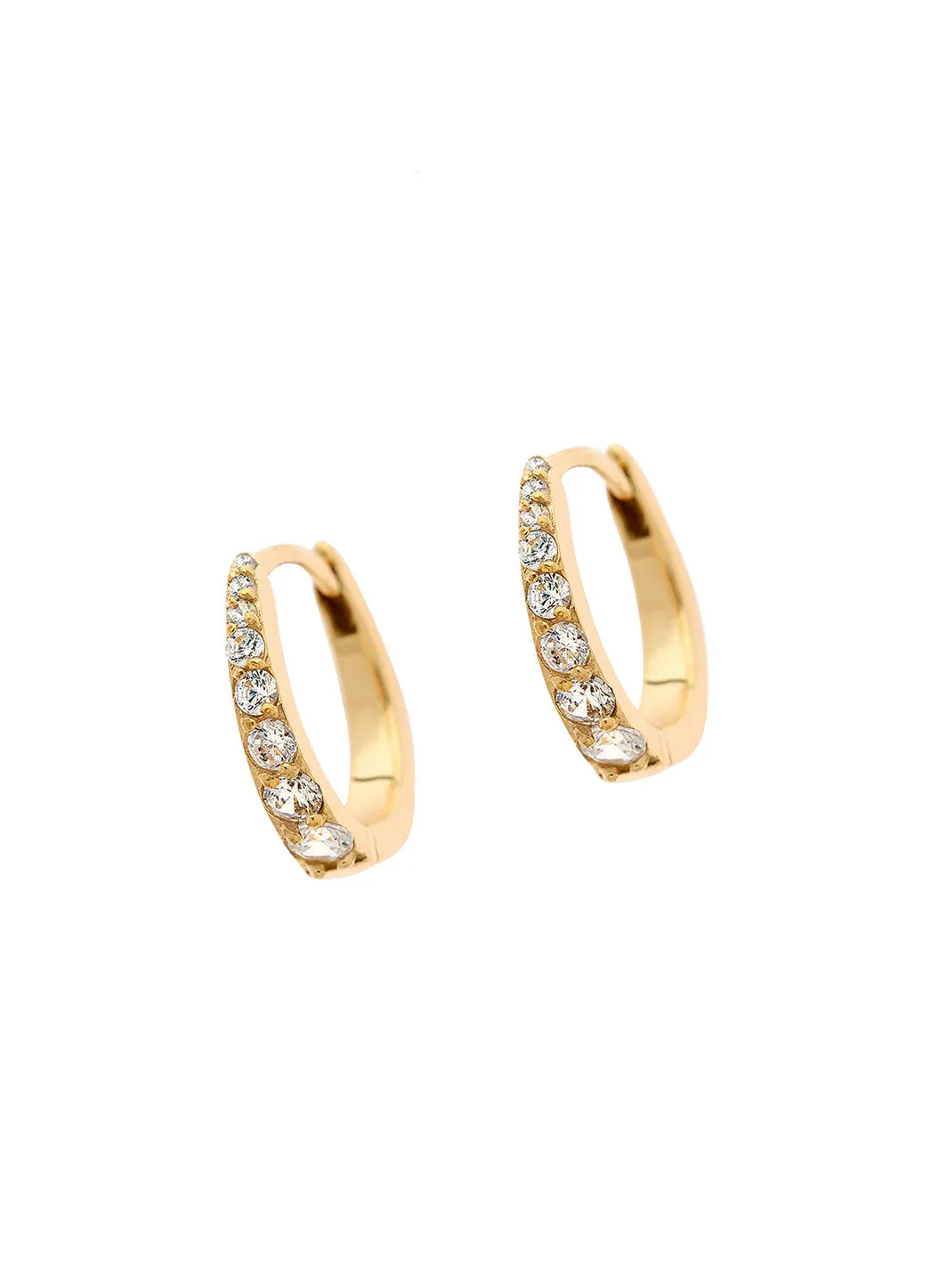 Gold Graduated Crystal Hoop Earrings sold by Melissa Odabash