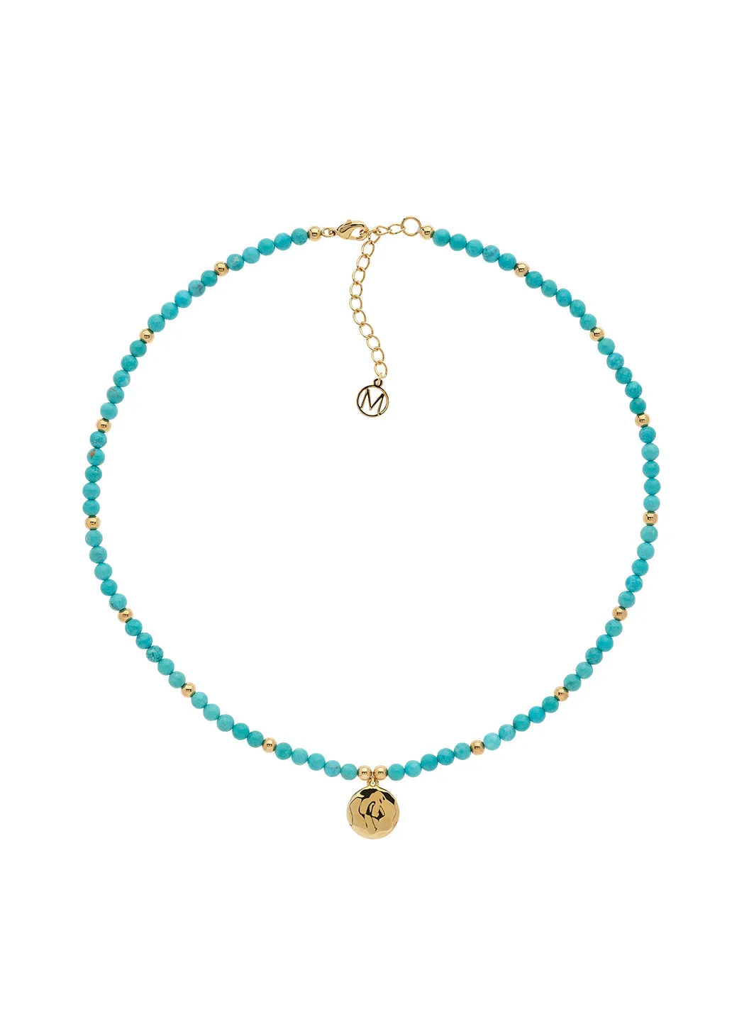 Turquoise Beaded Disc Necklace sold by Melissa Odabash