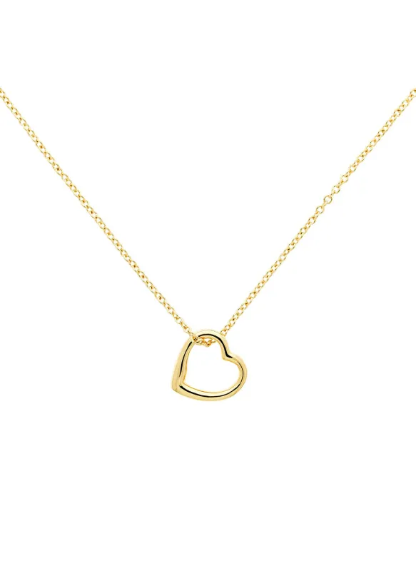 Gold Mini Heart Pendant Necklace sold by Melissa Odabash