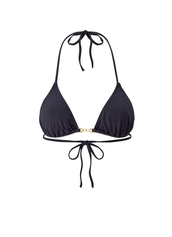 Monza Black Bikini Top sold by Melissa Odabash