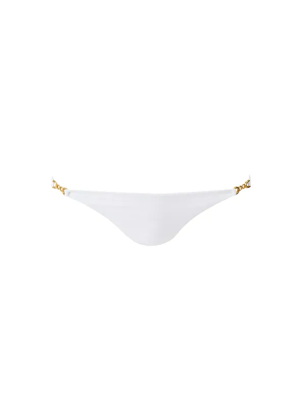 Monza White Bikini Bottom sold by Melissa Odabash