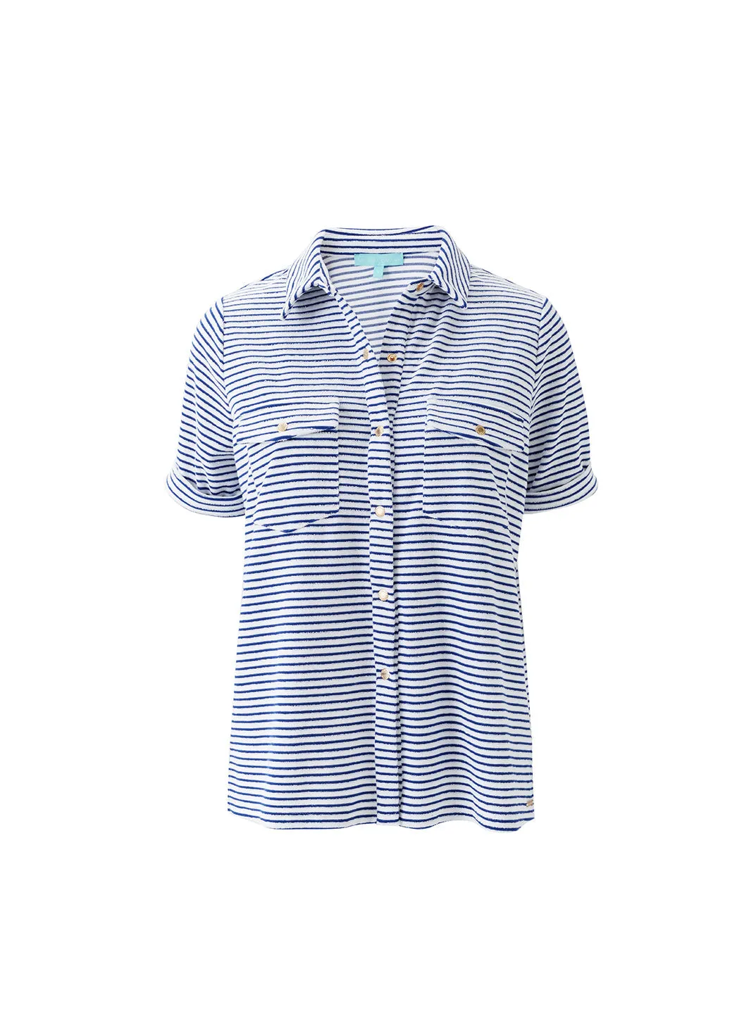 Tori Navy Stripe Shirt sold by Melissa Odabash