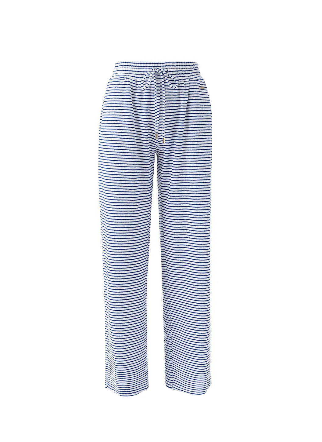Betty Navy Stripe Trousers sold by Melissa Odabash