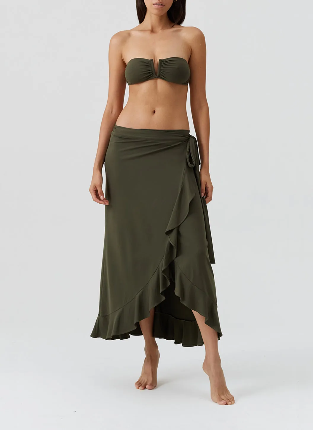 Cassidy Olive Skirt sold by Melissa Odabash product image thumbnail 5