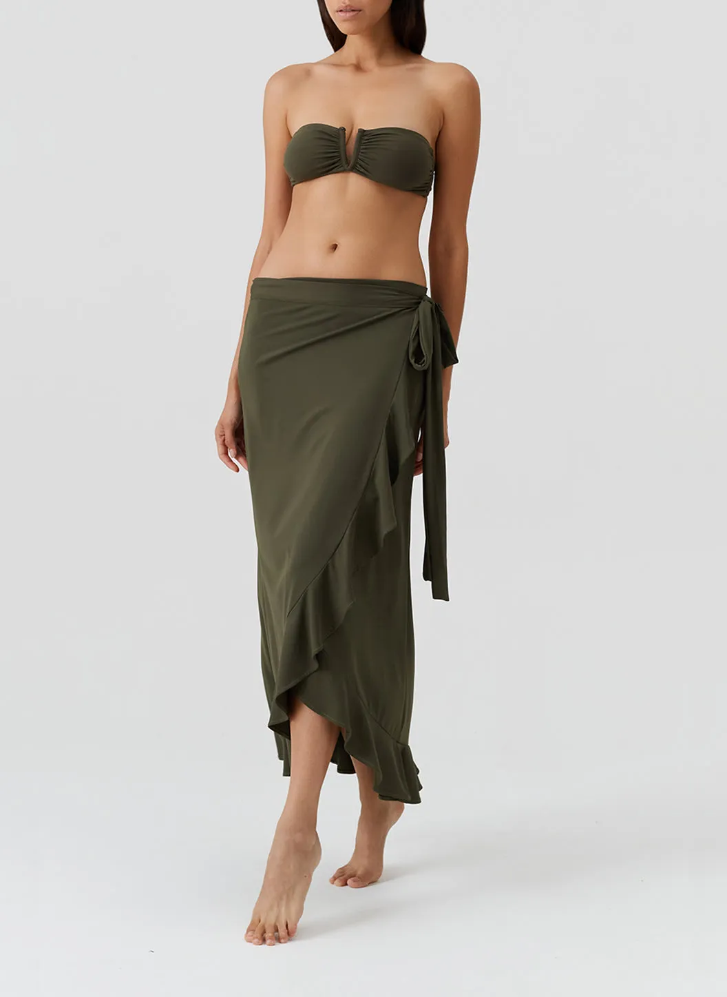 Cassidy Olive Skirt sold by Melissa Odabash product image thumbnail 3