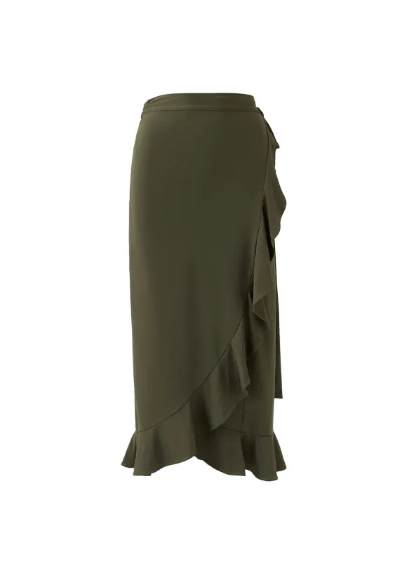 Cassidy Olive Skirt sold by Melissa Odabash