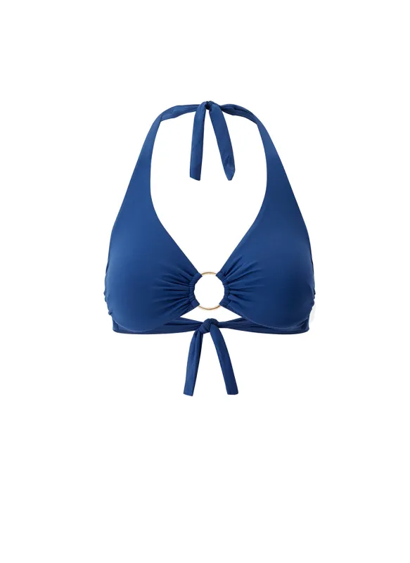 Brussels Marine Bikini Top sold by Melissa Odabash