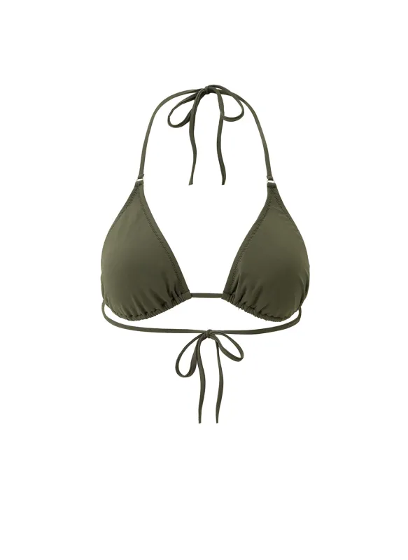 Malibu Olive Bikini Top sold by Melissa Odabash