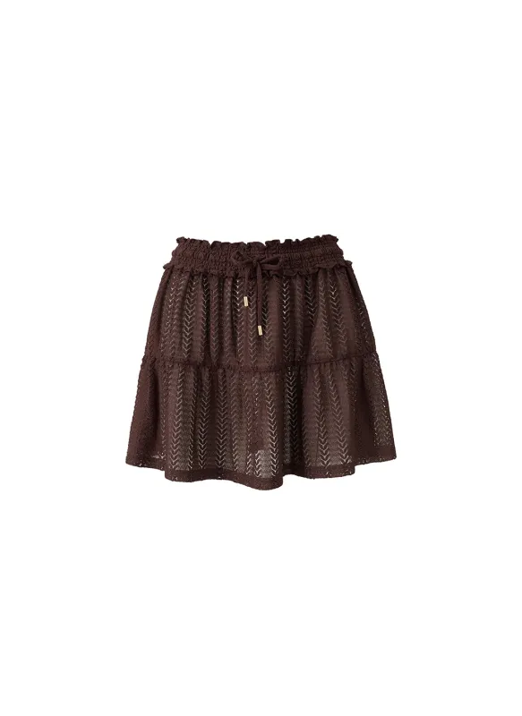 Dune Brown Skirt made by Melissa Odabash